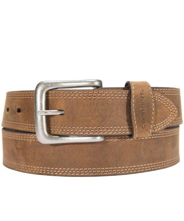 Carhartt Leather Triple Stitch Belt Front View